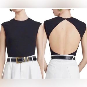 NWT Who What Wear Collection Backless Bodysuit - Black